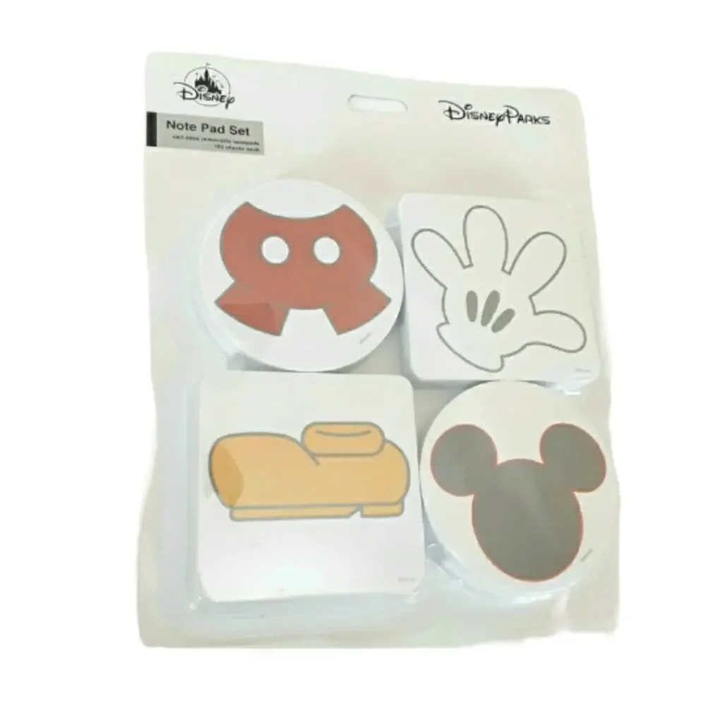 Disney Parks Mickey Mouse Note Pad Set Disney Sticky Notes Four Pack NWT